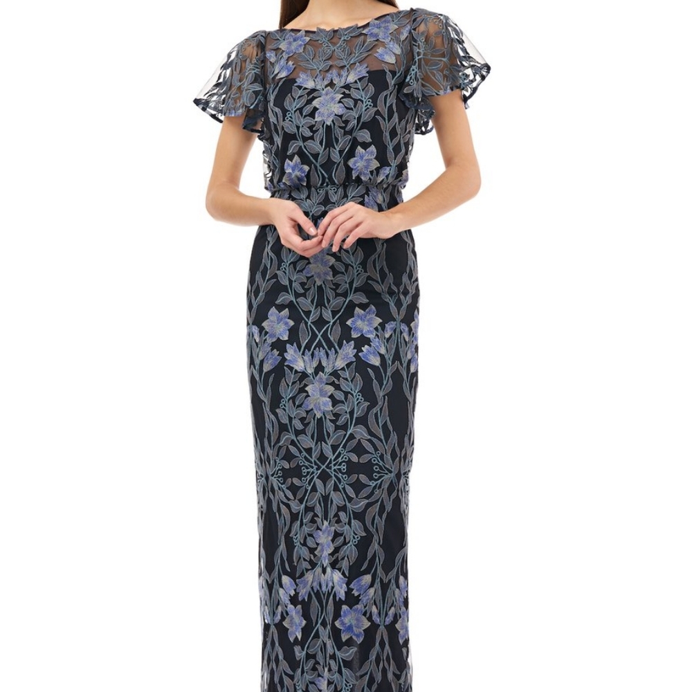 JS Collections Illusions Embroidered Gown size 14